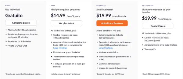 planes y precios